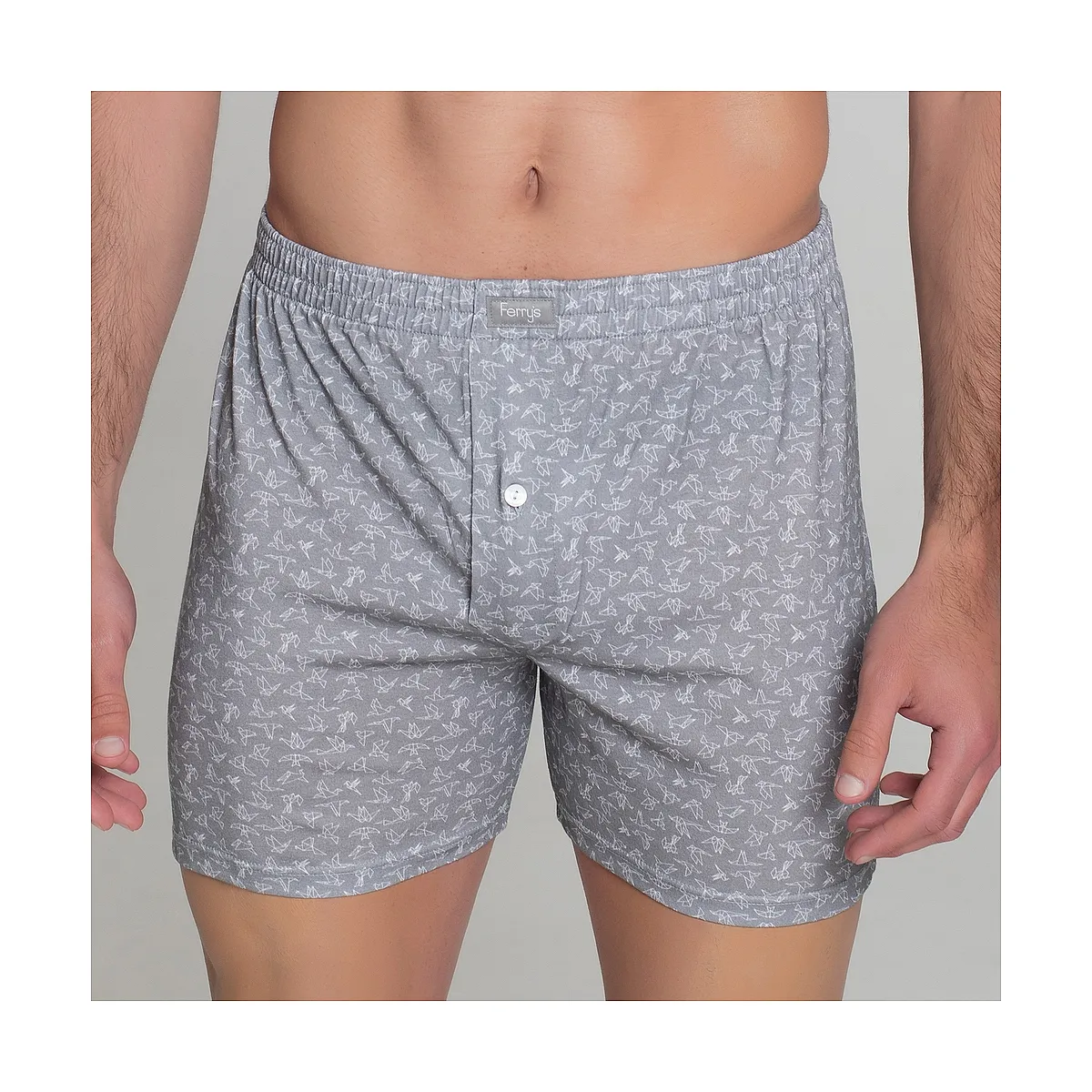 412b PACK 2 GREY PRINTED BOXERS