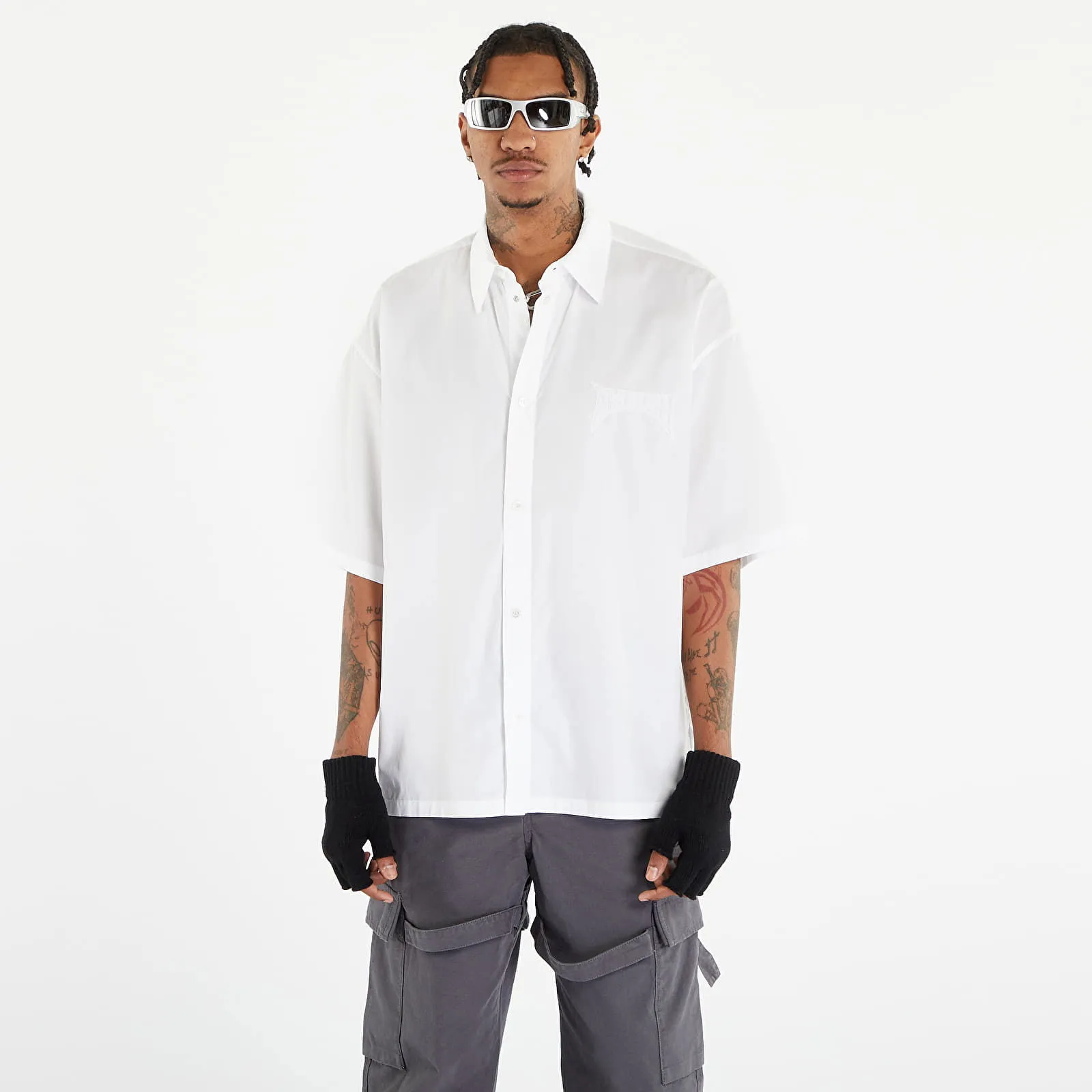 Ambush Logo Embroidery Cotton Shirt