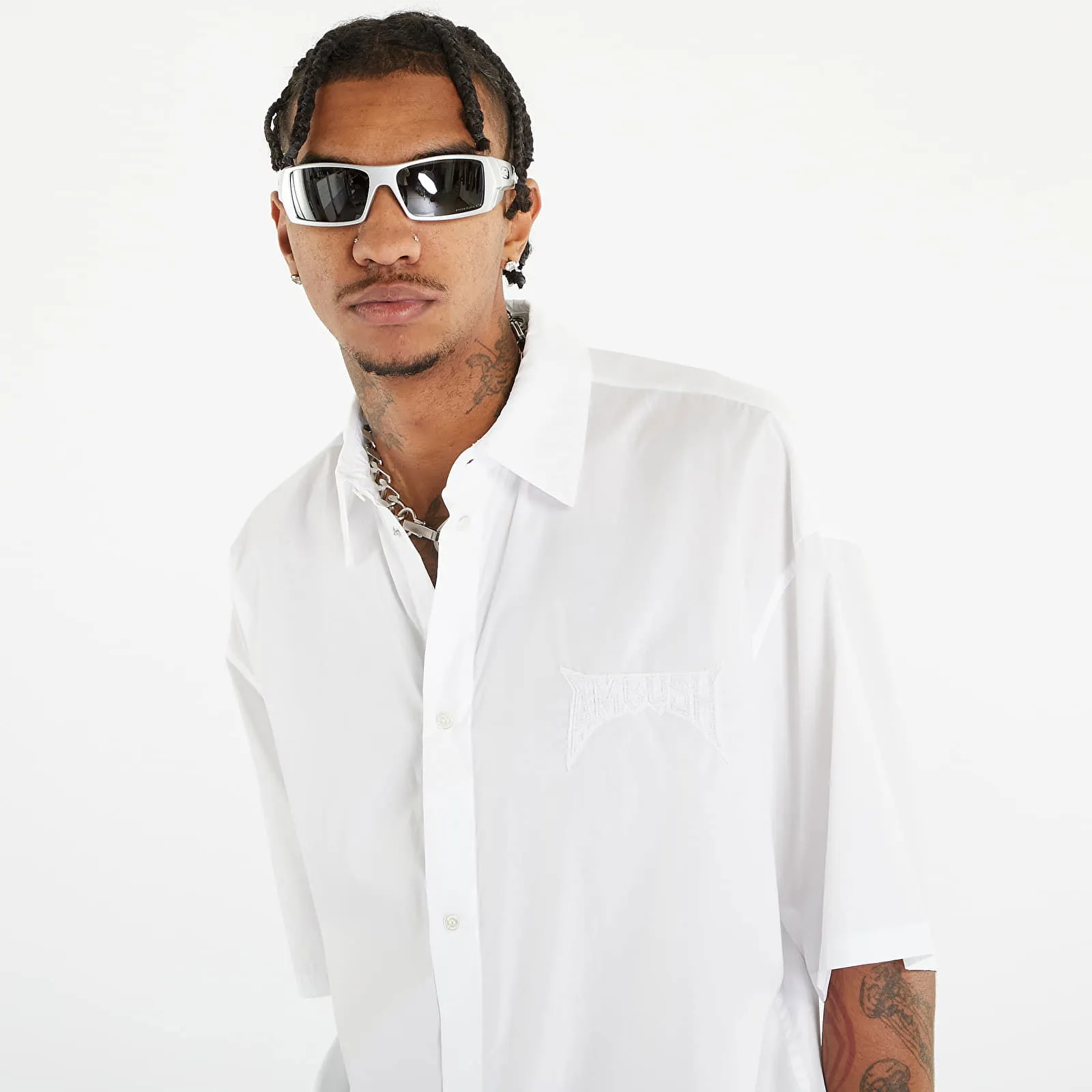 Ambush Logo Embroidery Cotton Shirt