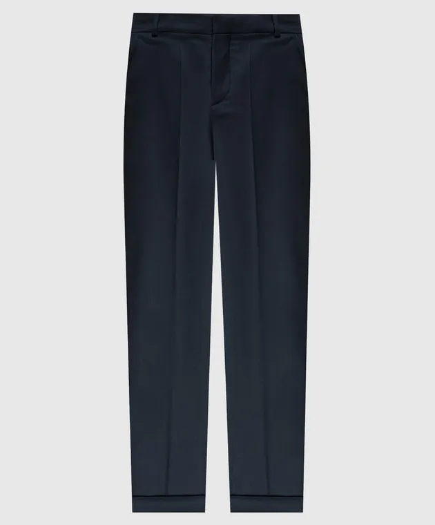 Balmain Blue pants made of wool