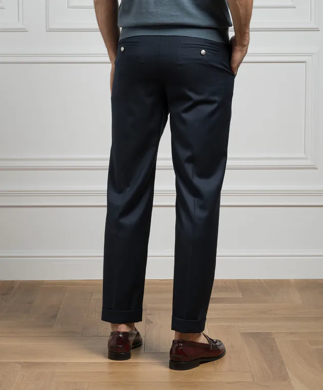Balmain Blue pants made of wool