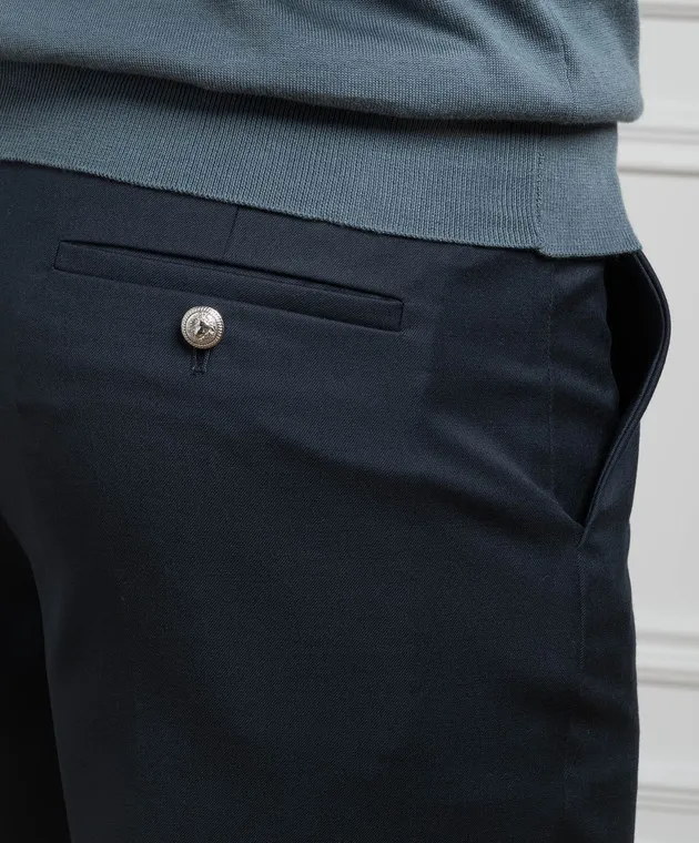 Balmain Blue pants made of wool