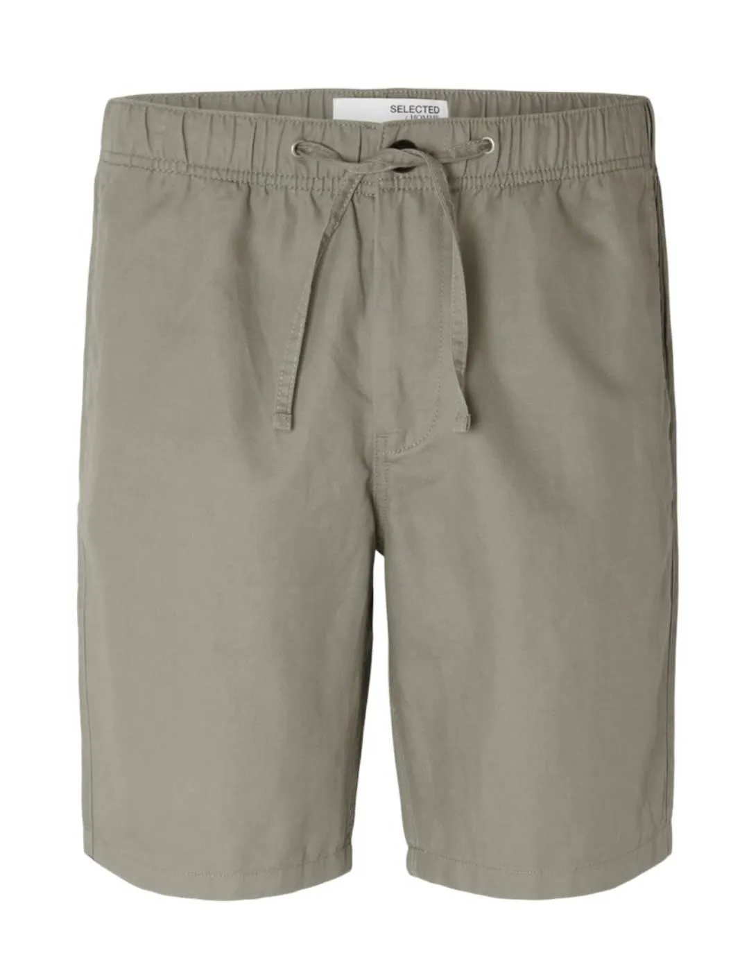 Bermuda Selected Jones gris oscuro de lino para hombre