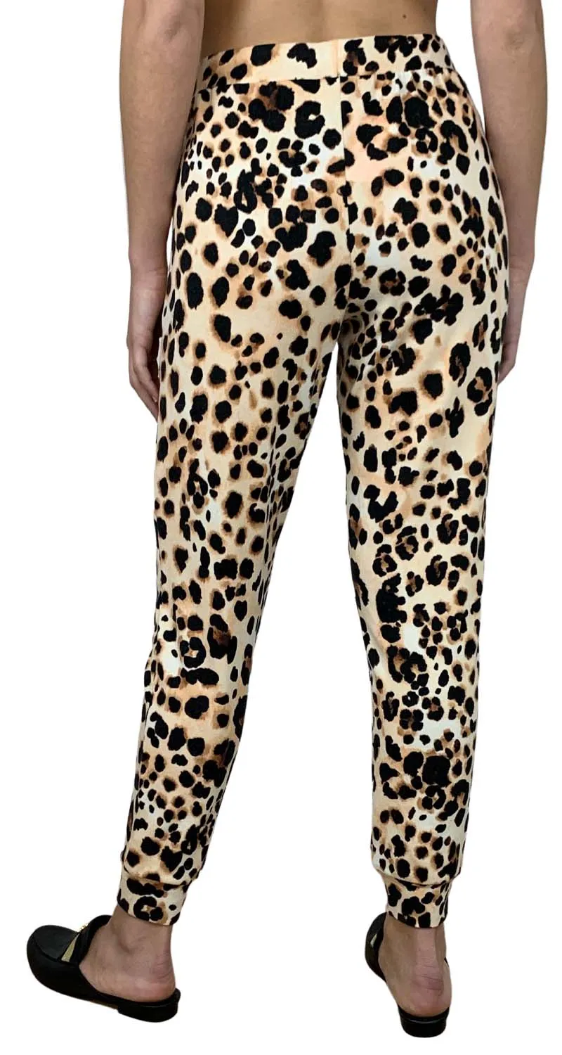 BETSY JOHNSON Brown Print Jogger