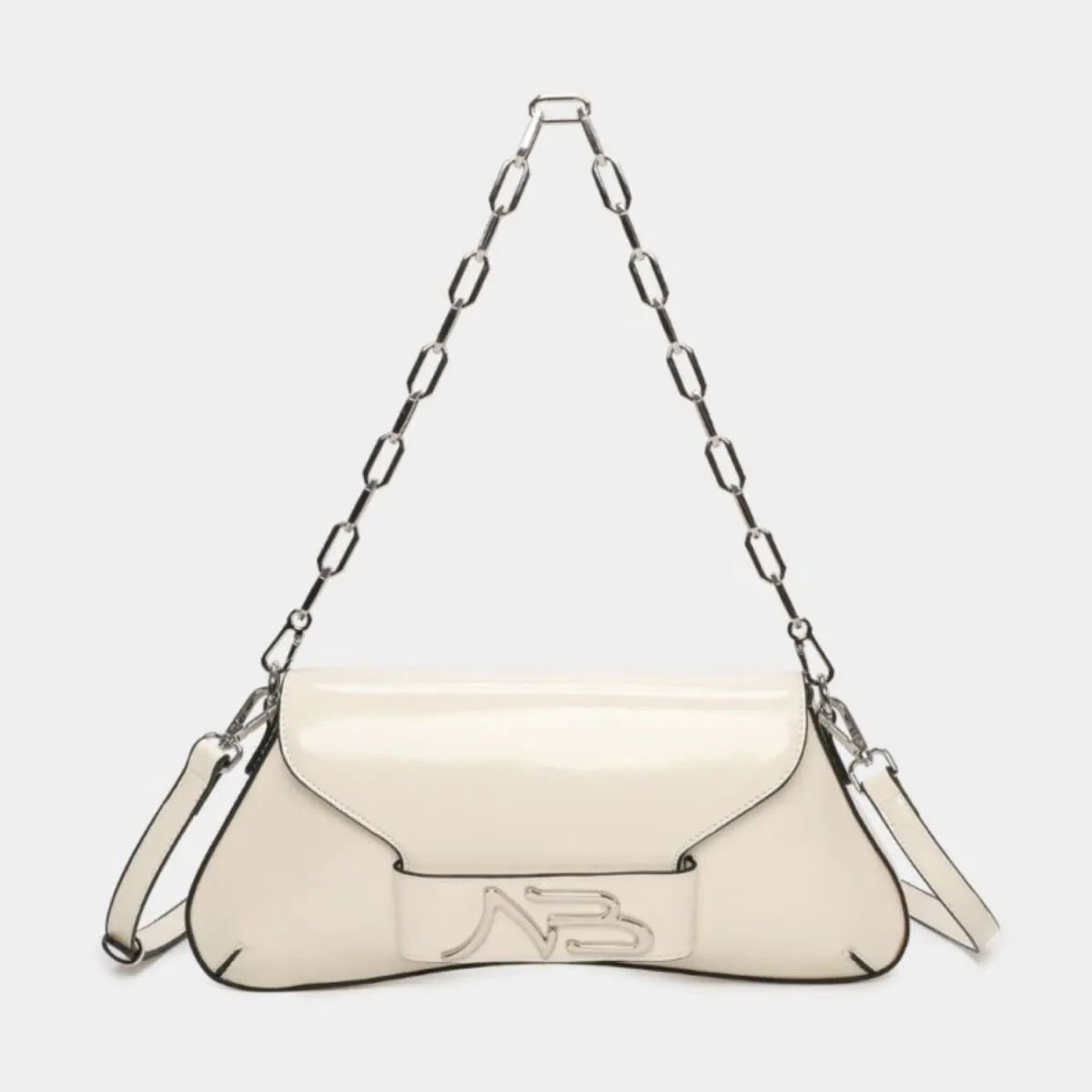 Bolso de hombro Alma de Binnari color blanco Cnp19965