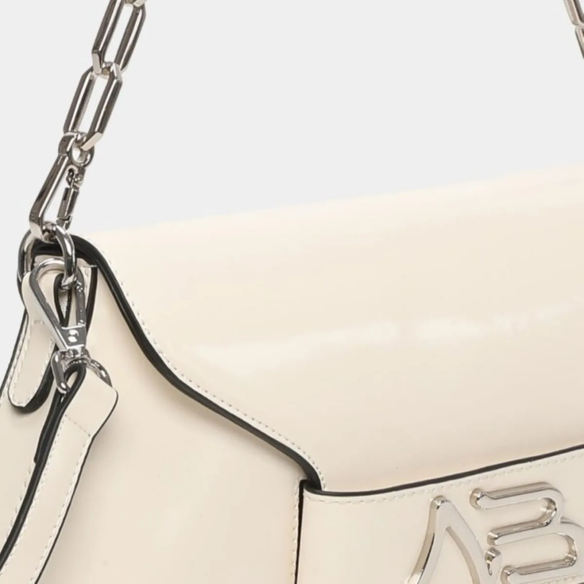 Bolso de hombro Alma de Binnari color blanco Cnp19965