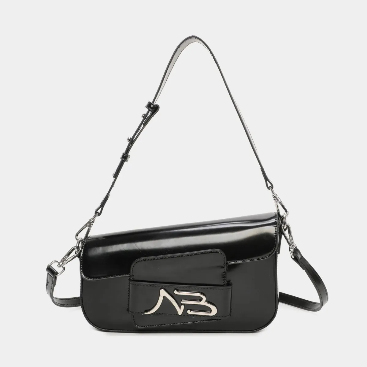 Bolso de hombro negro Alma de Binnari Cnp19964
