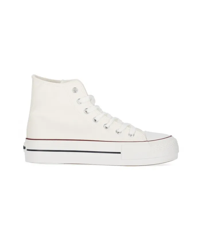 Bota polipiel blanca plataforma Chika10