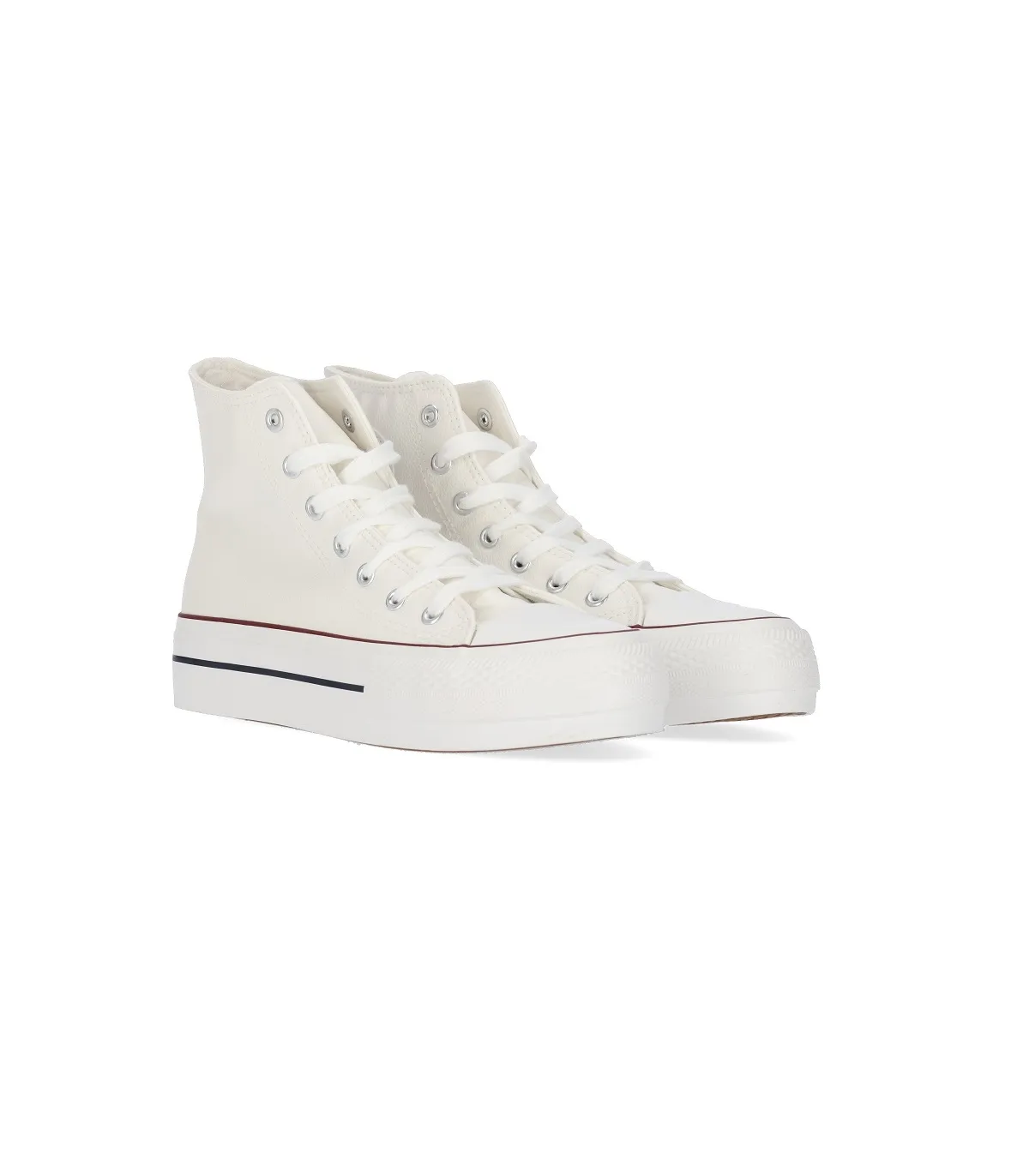 Bota polipiel blanca plataforma Chika10