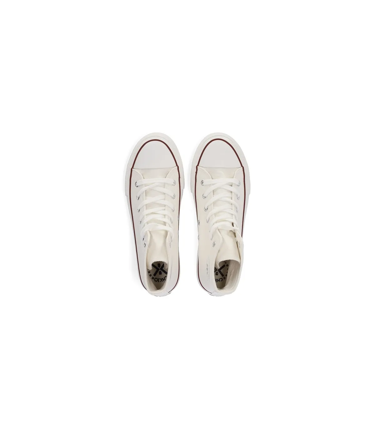 Bota polipiel blanca plataforma Chika10