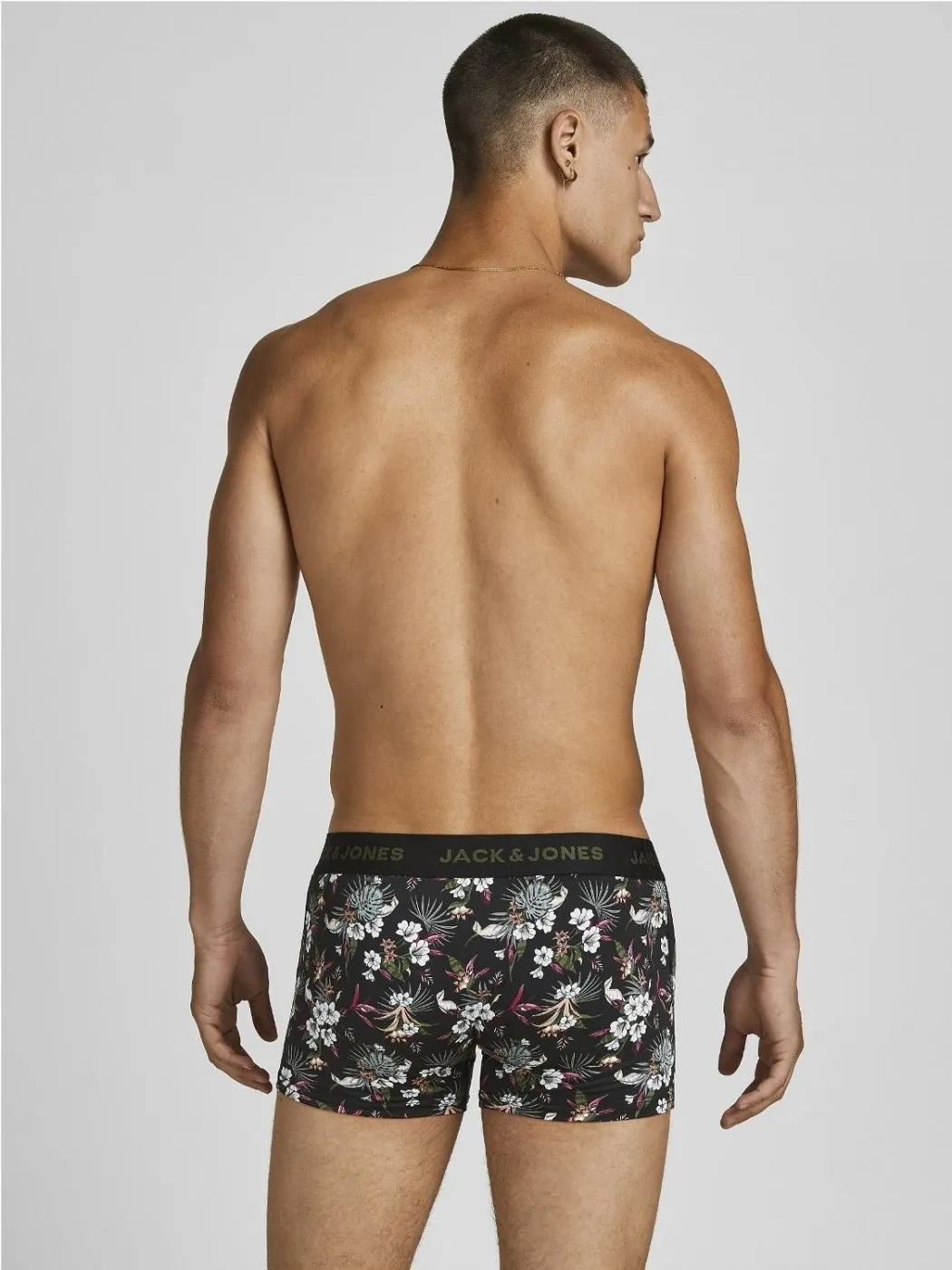 BOXER JACK & JONES HOMBRE JACFLOWER MICROFIBER 3 PACK NEGRO