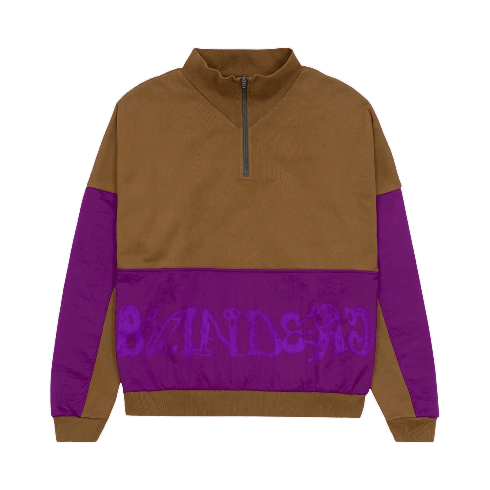 Brain Dead Sinister Screw Overlay Half Zip Fleece