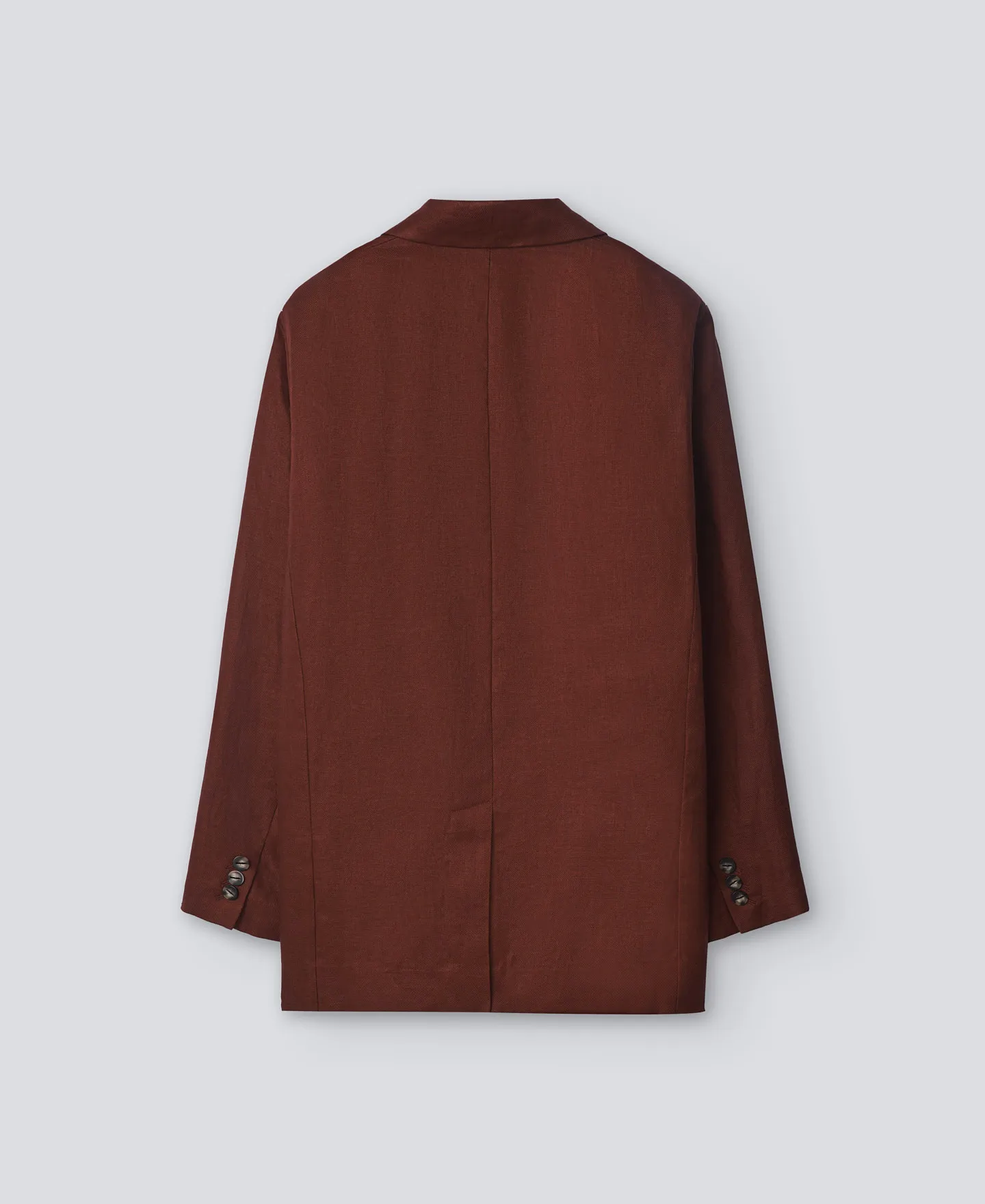 Brown linen blazer woman