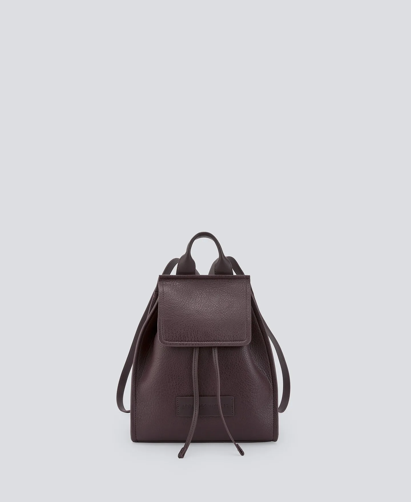 Brown recycled material backpack woman