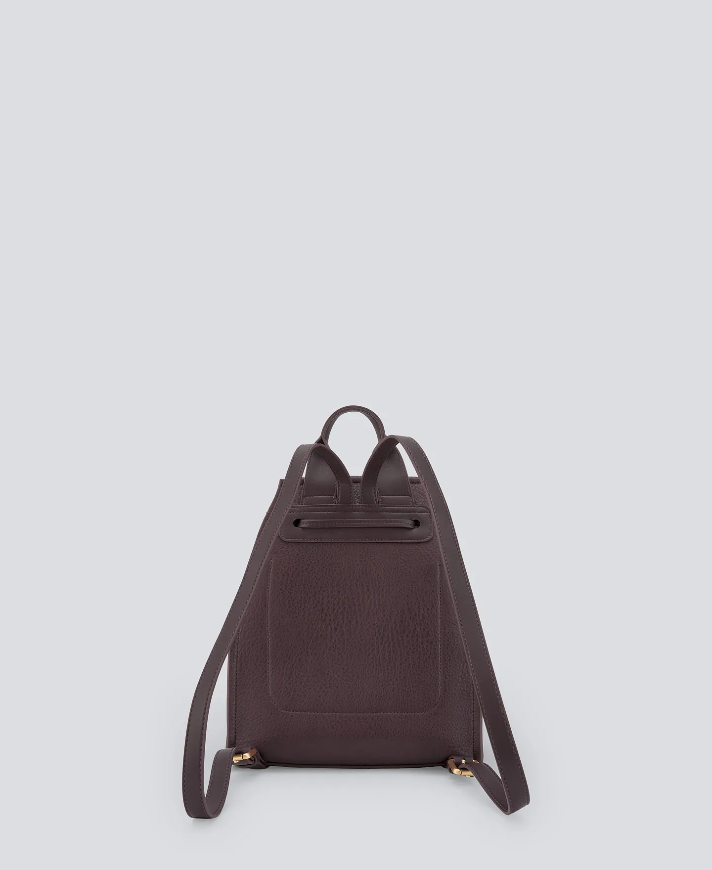 Brown recycled material backpack woman