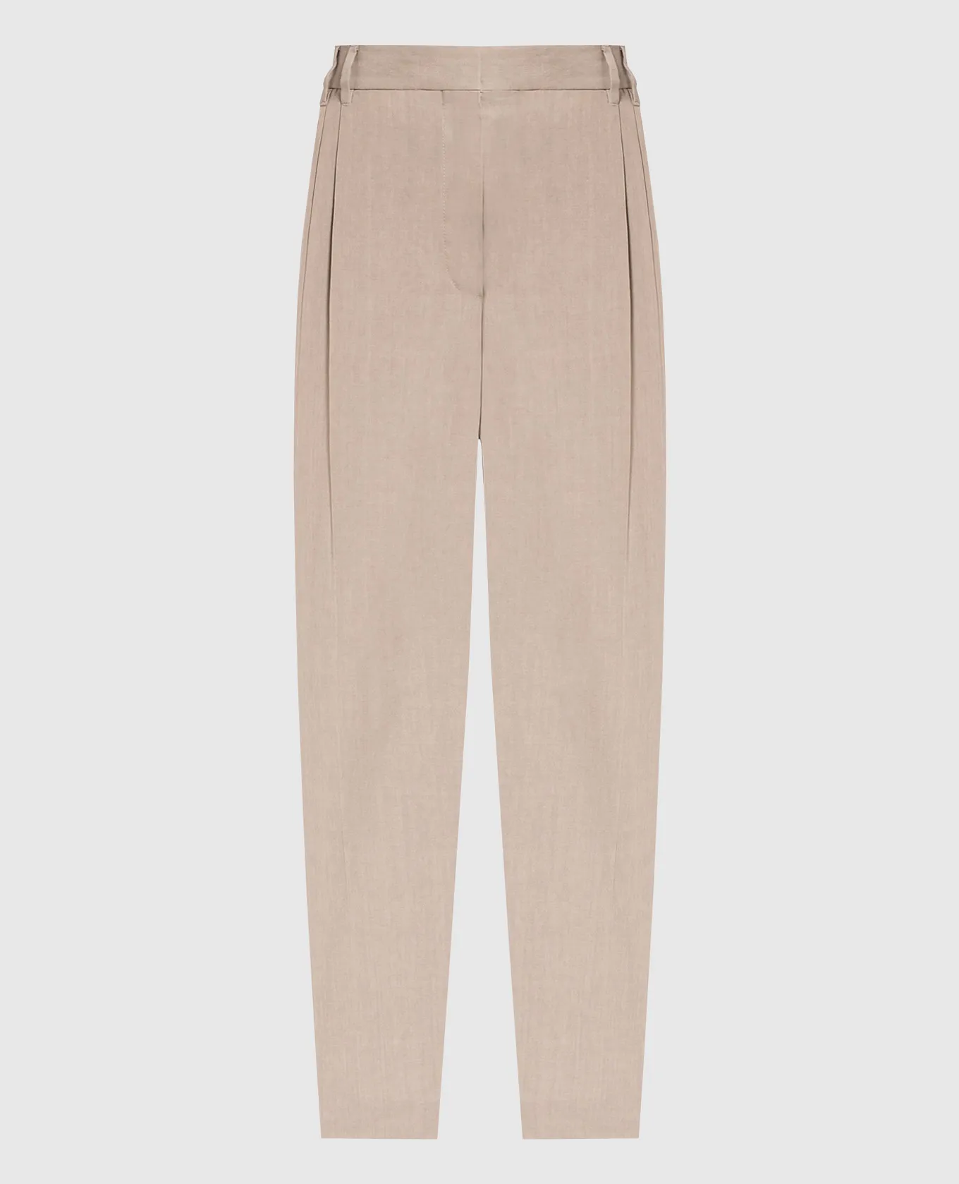 Brunello Cucinelli Beige pants with monil chain