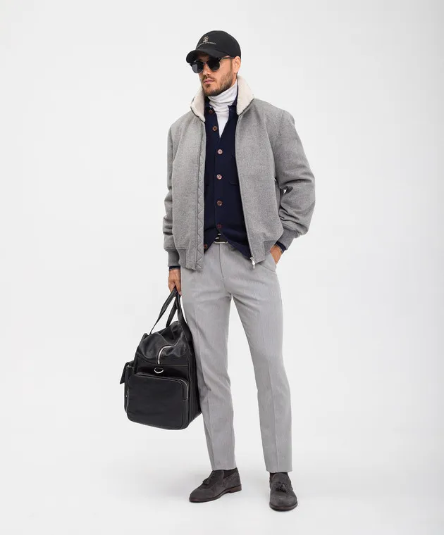 Brunello Cucinelli Gray pants with wool