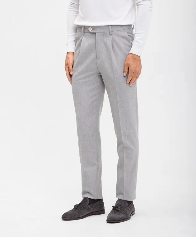 Brunello Cucinelli Gray pants with wool