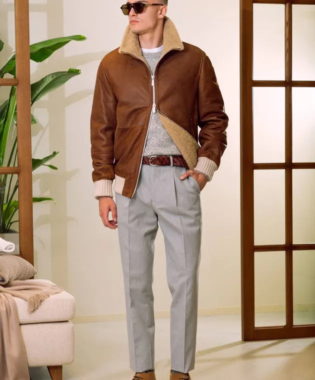 Brunello Cucinelli Gray pants with wool