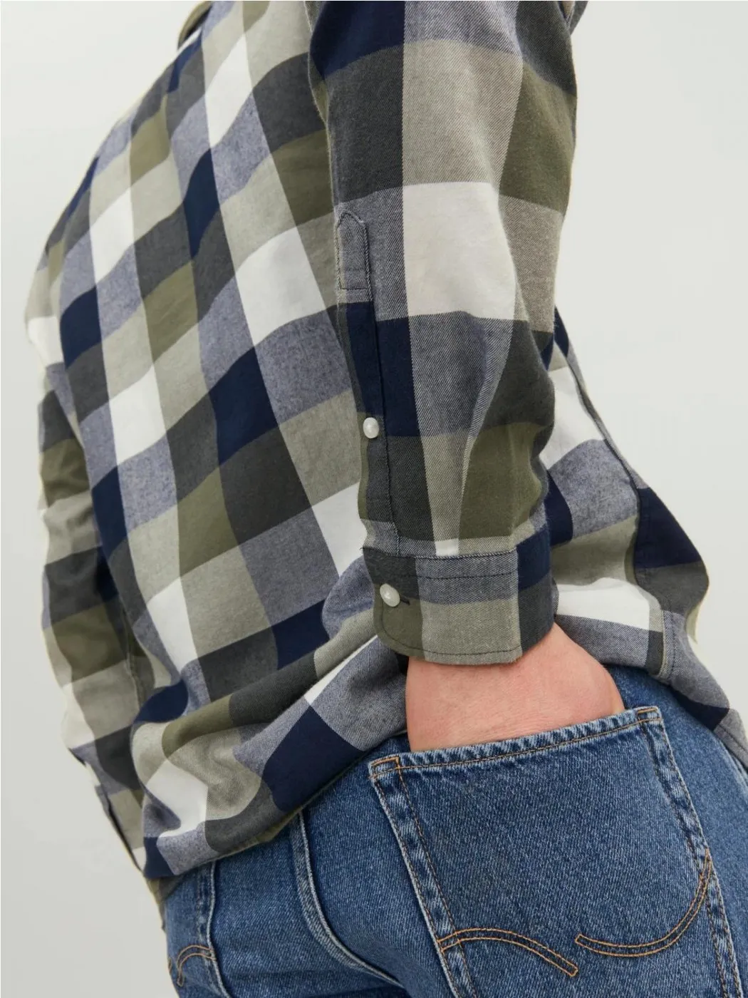 CAMISA JACK & JONES HOMBRE JJEBUFFALO TWILL VERDE