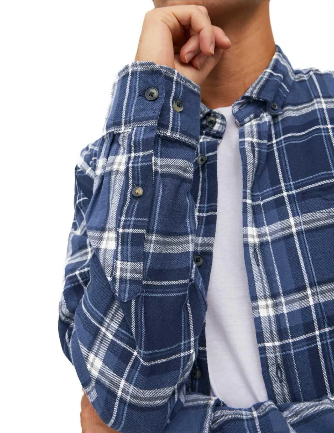 Camisa Jack&Jones Classic de cuadros azul para hombre