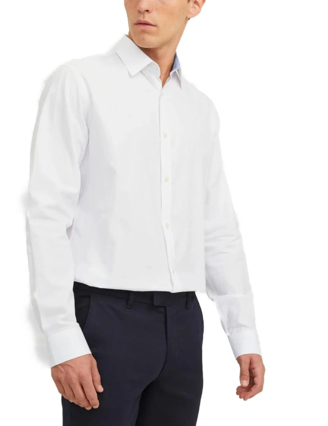 Camisa Jack&Jones manga larga oxford blanca para hombre