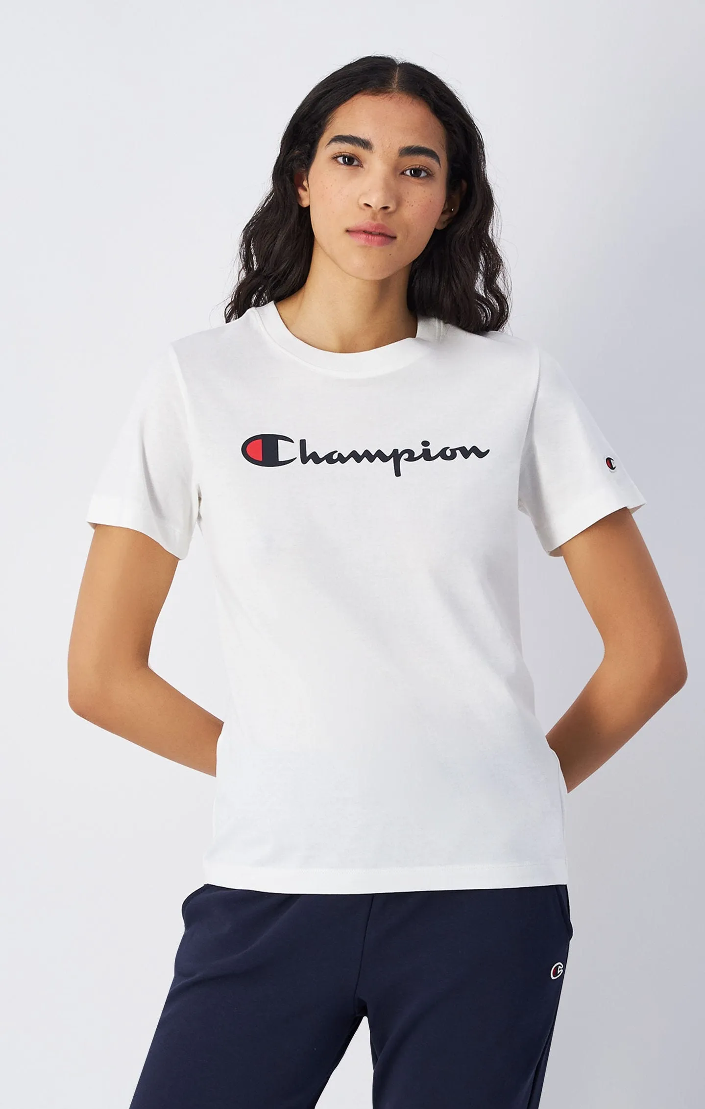 Camiseta de punto con logotipo grande