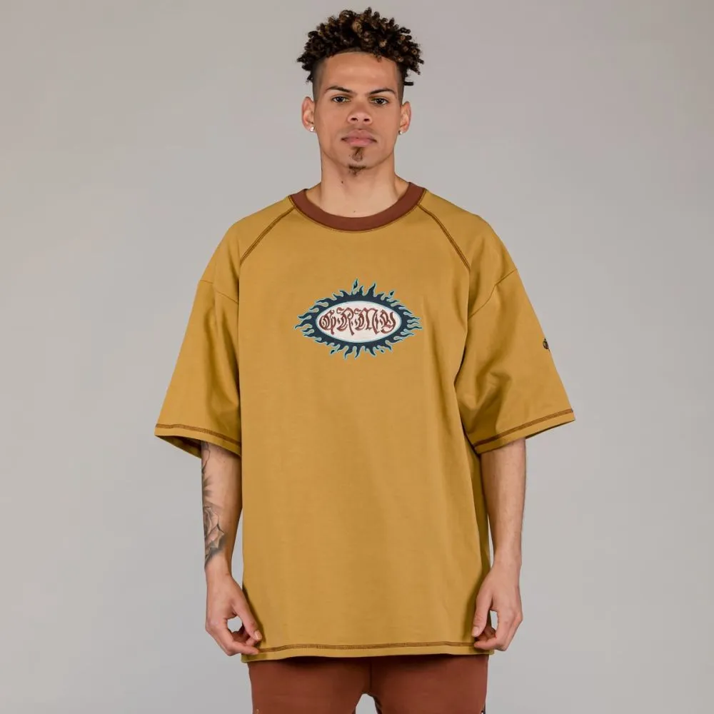CAMISETA GRIMEY FIRE ROUTE OVERSIZED  BROWN | SPRING 23