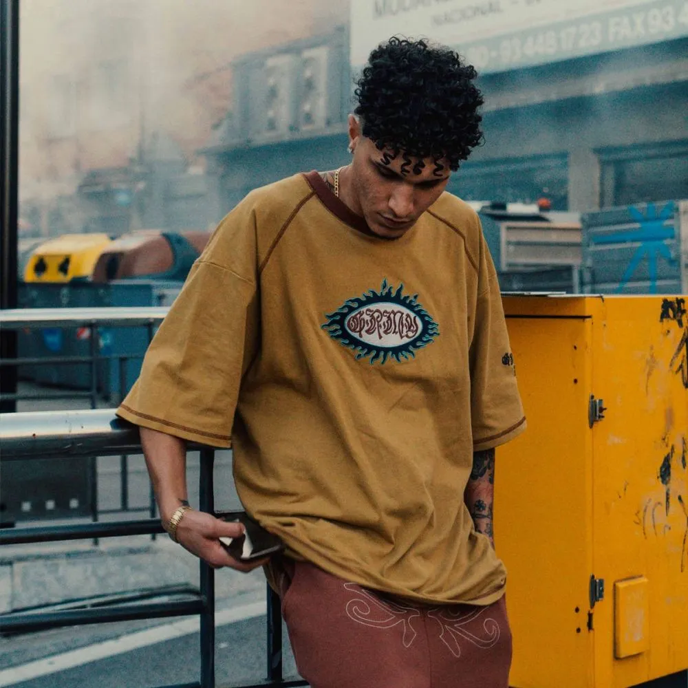 CAMISETA GRIMEY FIRE ROUTE OVERSIZED  BROWN | SPRING 23
