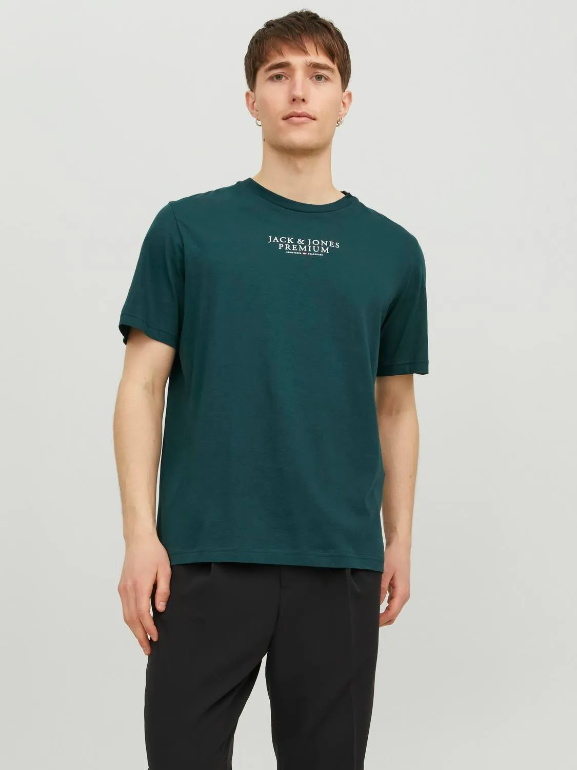 Camiseta Logotipo Cuello redondo | Verde intermedio | Jack & Jones®