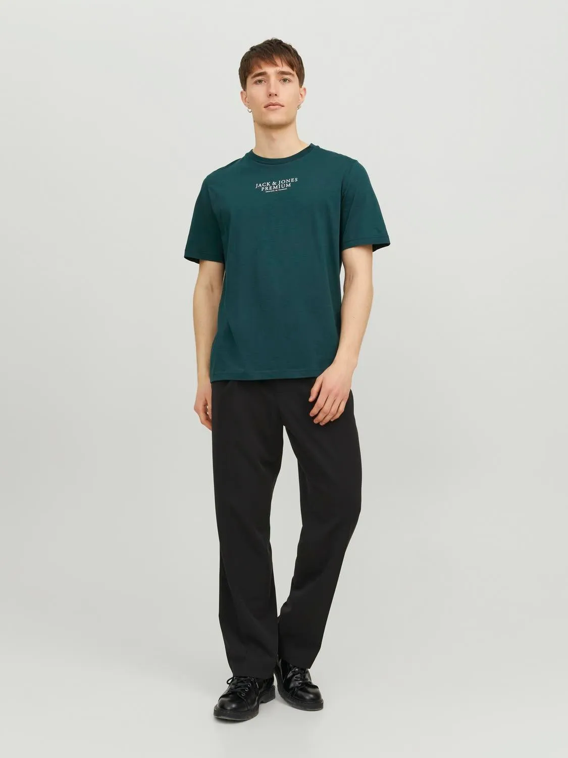 Camiseta Logotipo Cuello redondo | Verde intermedio | Jack & Jones®
