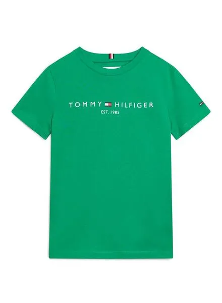 Camiseta Tommy Hilfiger Essential Verde Para Niño