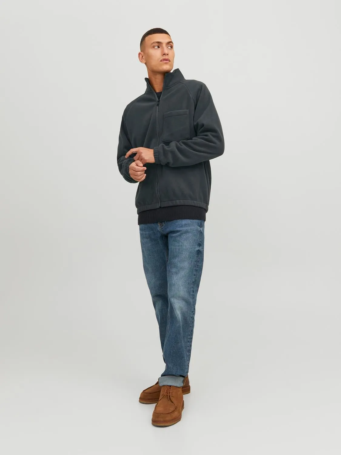 Chaqueta de tela polar | Gris oscuro | Jack & Jones®
