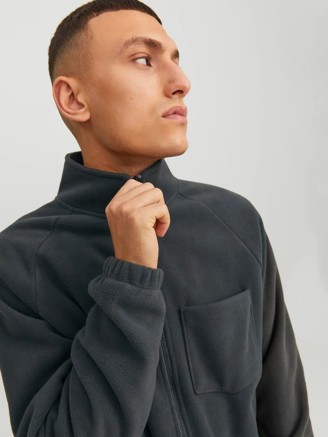 Chaqueta de tela polar | Gris oscuro | Jack & Jones®