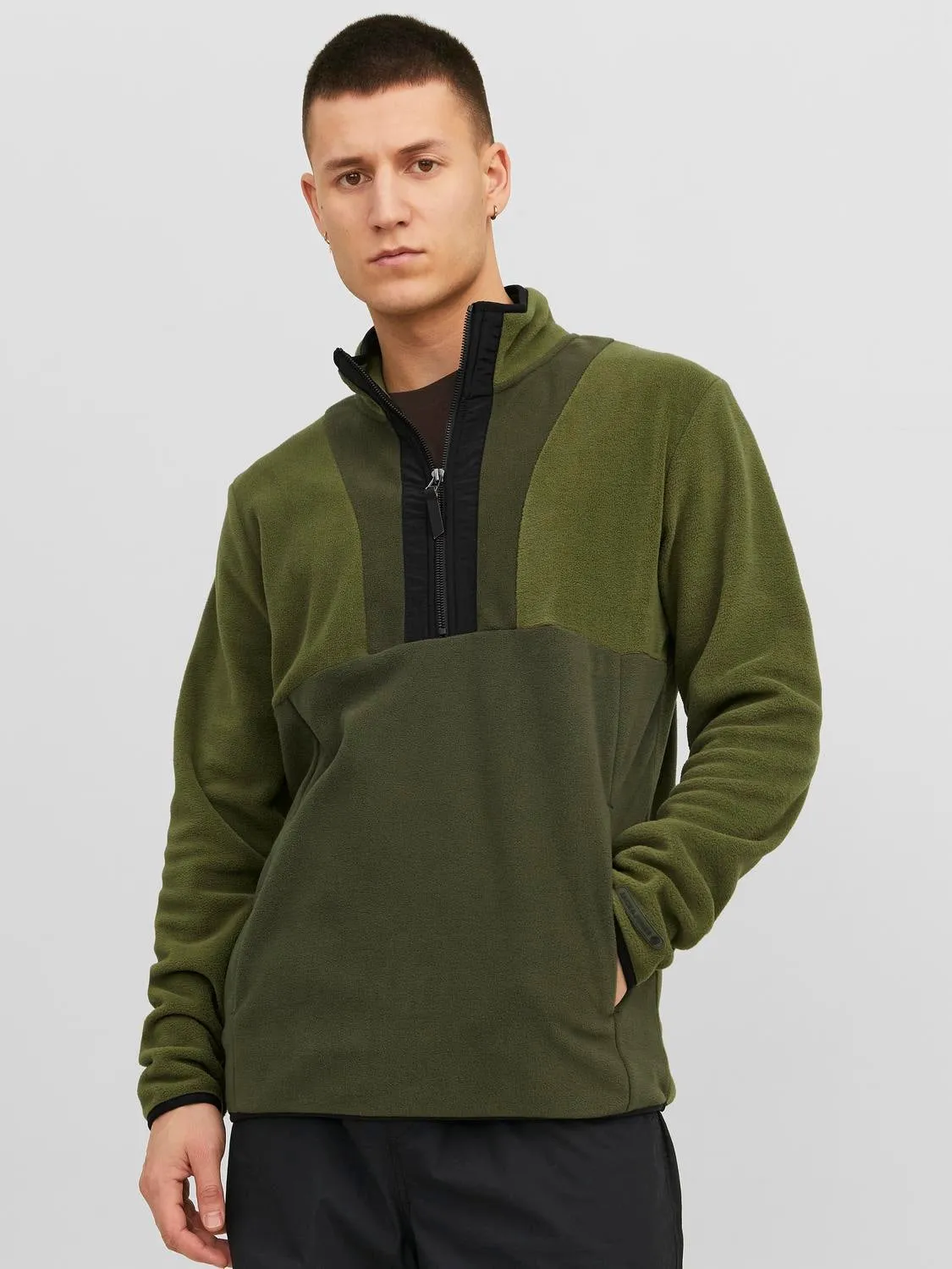 Chaqueta de tela polar Liso | Verde intermedio | Jack & Jones®