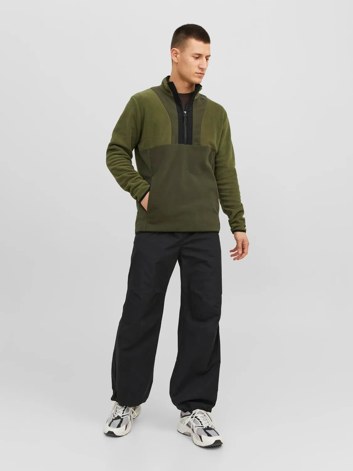 Chaqueta de tela polar Liso | Verde intermedio | Jack & Jones®