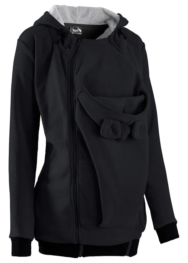 Chaqueta polar premamá/de porteo Negro
