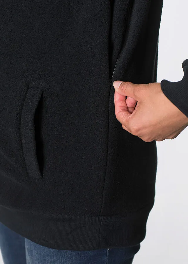 Chaqueta polar premamá/de porteo Negro