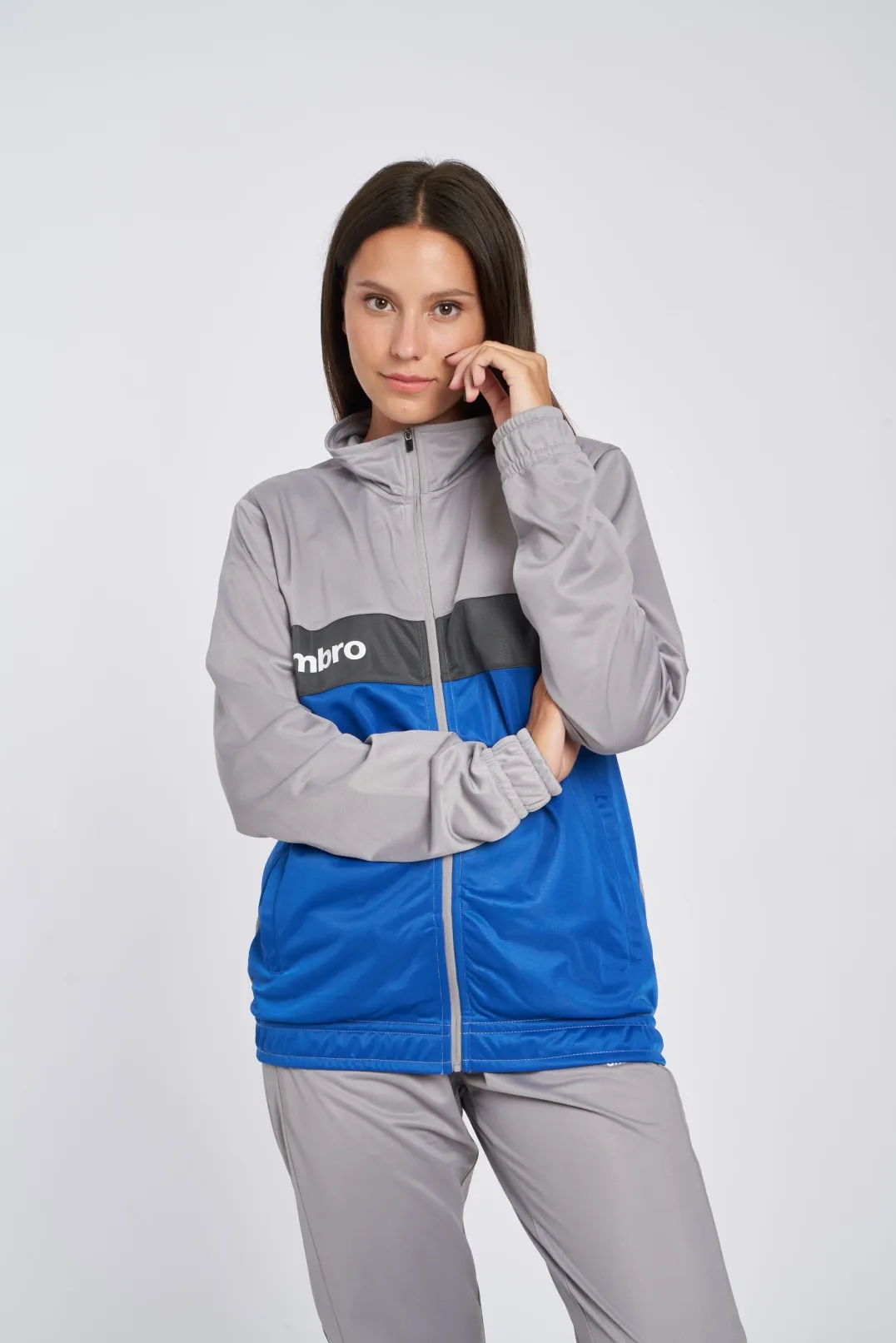CHAQUETA UMBRO FW SPORTSWEAR TRACK TOP GREY MARL / NOUVEAN NAVY / WOODLAND GREY