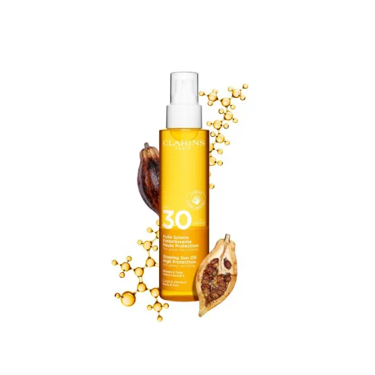 CLARINS Aceite Solar Embellecedor de Alta Protección para el Cuerpo SPF30