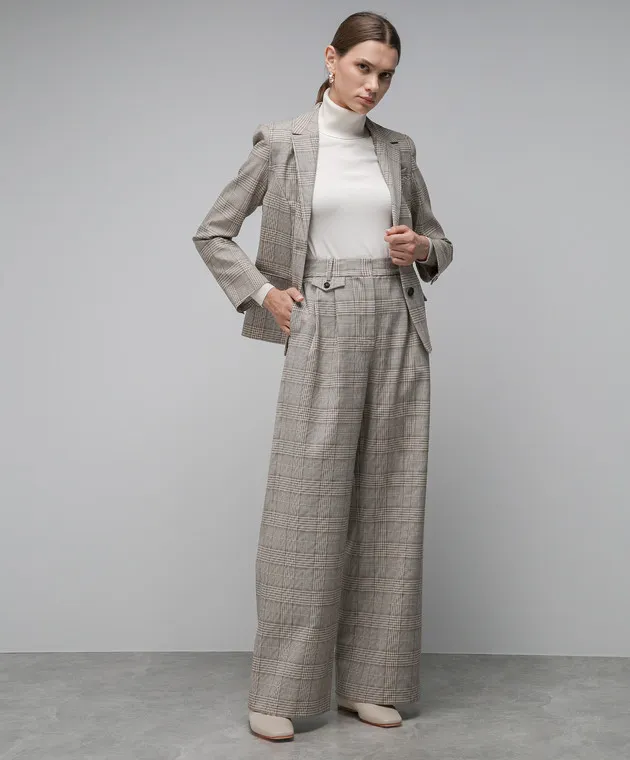 CO Beige checked pants