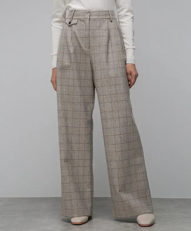 CO Beige checked pants