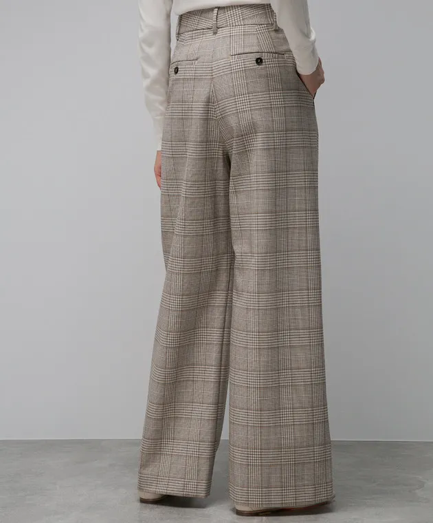 CO Beige checked pants
