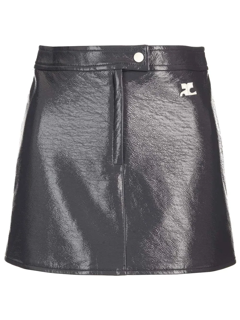 Courreges Skirt Vinyle Reedition Steel Grey