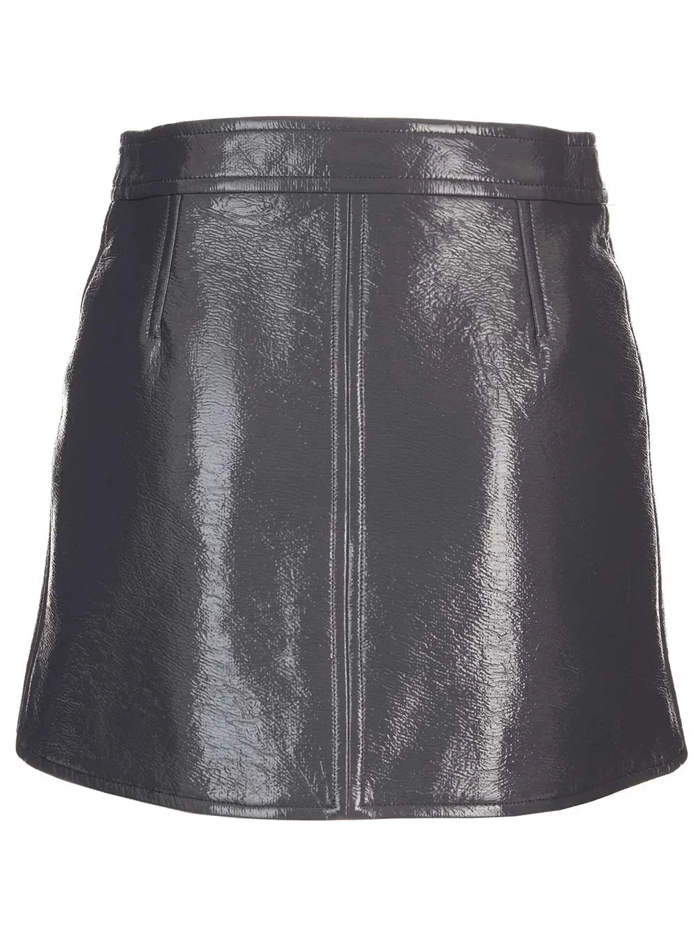 Courreges Skirt Vinyle Reedition Steel Grey