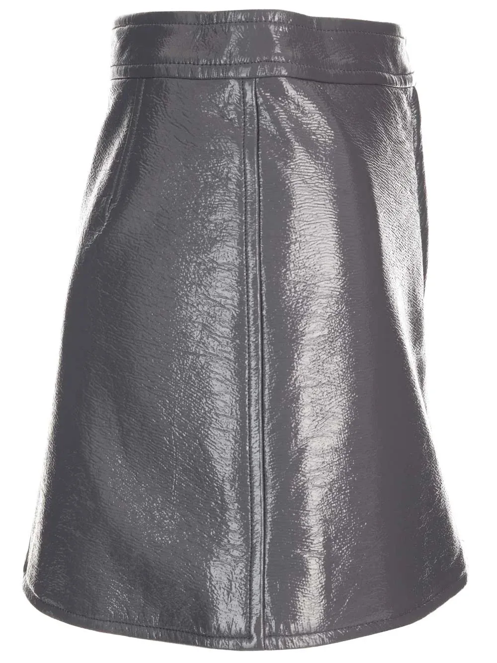 Courreges Skirt Vinyle Reedition Steel Grey