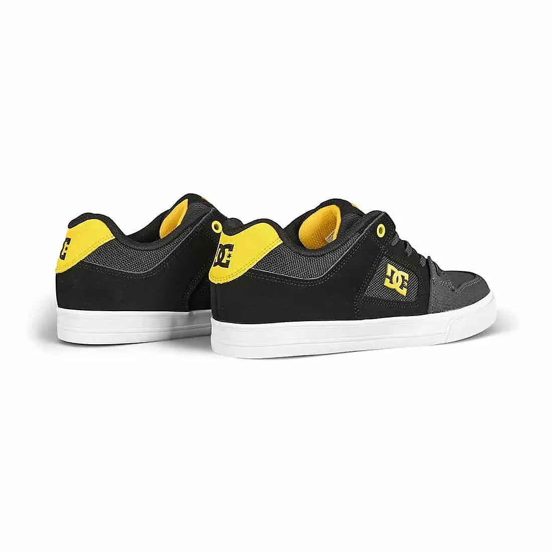 DC PURE ELASTIC (YOUTH) SKATE SHOES  GRIS / AMARILLO