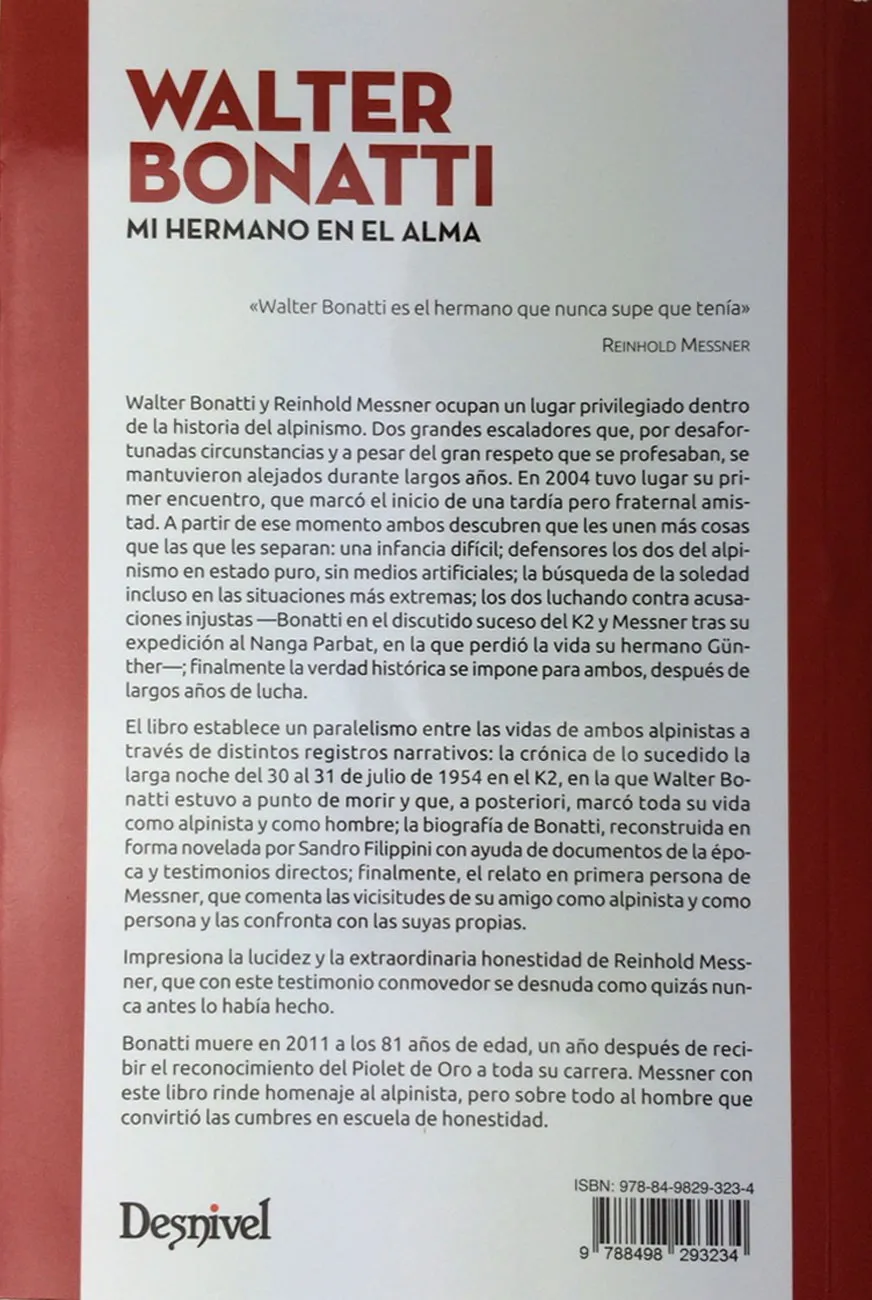 ed. desnivel Walter Bonatti. Mi Hermano en el Alma