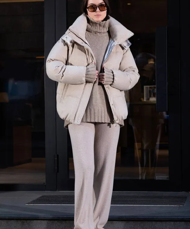 Enrico Mandelli Beige cashmere pants