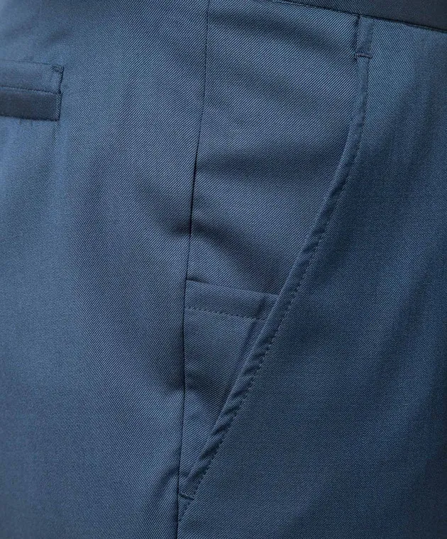 Enrico Mandelli Blue pants made of wool
